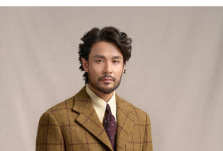 [CULTUM] 1930s Heavyweight Wool Windowpane Blazer