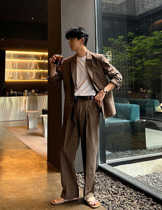 Fiat Two-Button Linen Jacket (4 colors)
