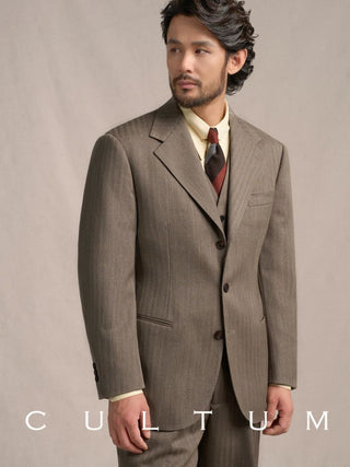 [CULTUM] 1930s Wool Blend Stripe Suit Set
