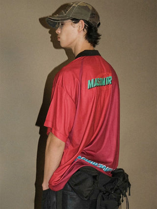 [MASONPRINCE] Quick-Dry Layered Badge Sport Jersey