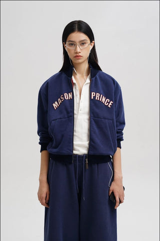 [MASONPRINCE] Royal Blue Fleece-lined Sweatshirt Set