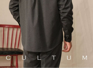 [CULTUM] Herringbone Windsor Collar Shirt Jacket