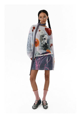 CONP Mesh Graphic Long Sleeve (White)