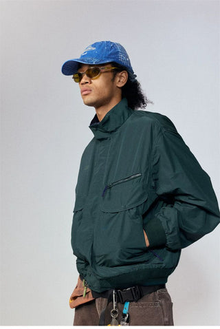 [Monterest] Water-Resistant Stand Collar Work Jacket