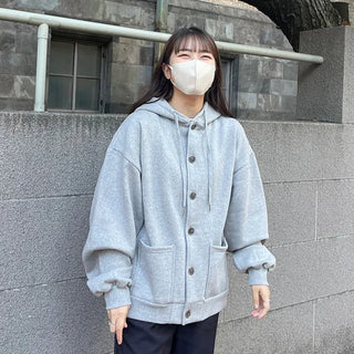 Button-up hooded parka