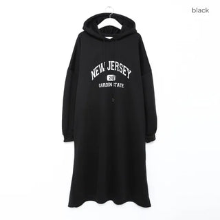 Fleece-lined hooded dress