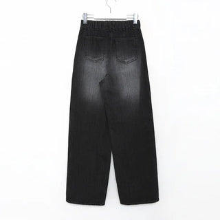 Wide denim pants