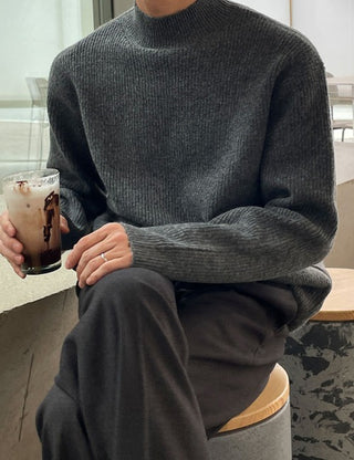 Good Fit Heavy Half-Neck Knit (soft fabric)