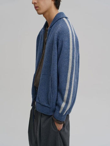 [MASONPRINCE] Printed Letter Wool Cardigan