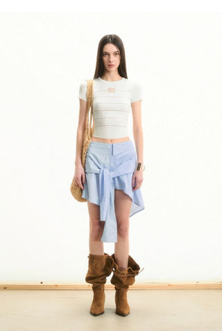 [NOTAWEAR] Beaded knitted T-shirt