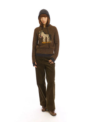 [NeverSeez] Corduroy Wide Leg Casual Pants