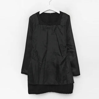 Square neck tweed mini dress