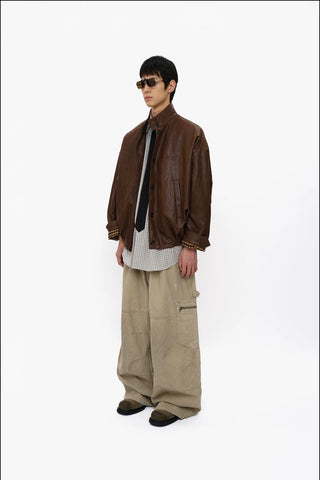 [MASONPRINCE] Textured Cotton Baggy Work Pants