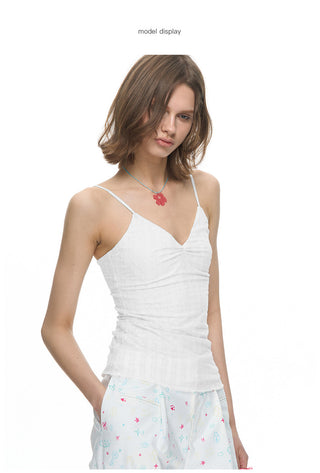 [NECY] Floral Lace Slim Camisole (2color)