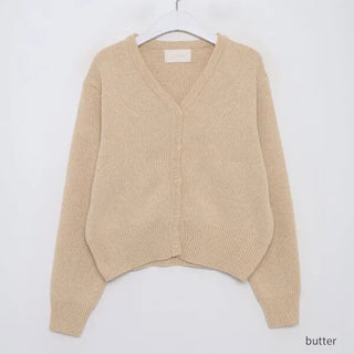 Simple V-neck cardigan