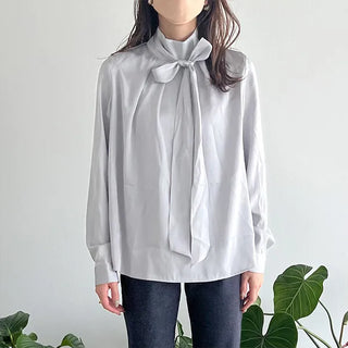 Tie blouse