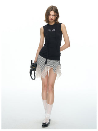 [NECY] Angel Wing Scarf Sleeveless Top