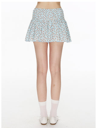 [NECY] Romantic Blossom Flare Skirt