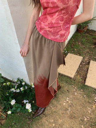 pink backless Top