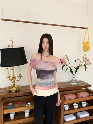 mesh blooming top