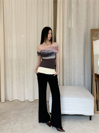 mesh blooming top