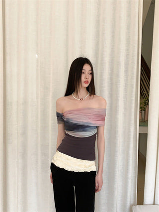 mesh blooming top
