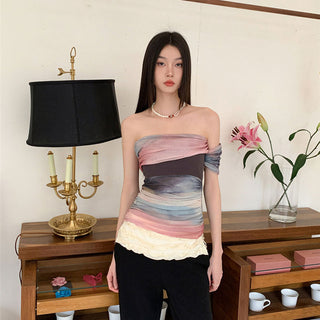 mesh blooming top