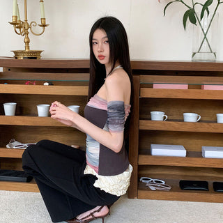 mesh blooming top