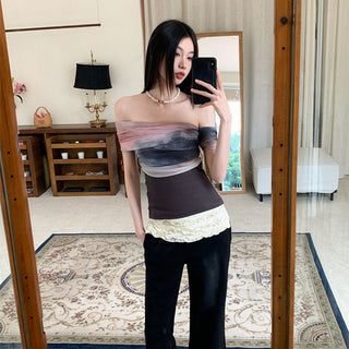 mesh blooming top