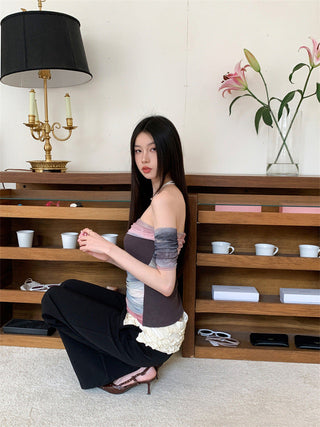 mesh blooming top