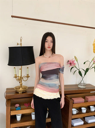 mesh blooming top