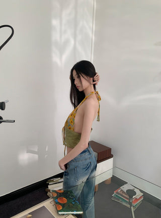 daisy lace Top
