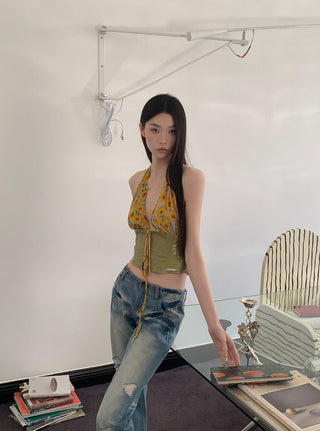 daisy lace Top