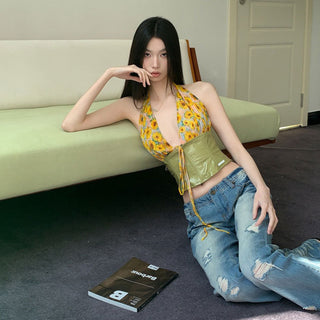 daisy lace Top