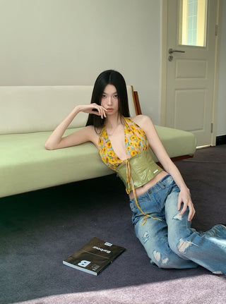 daisy lace Top