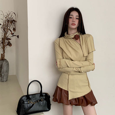 irregular hem sweater