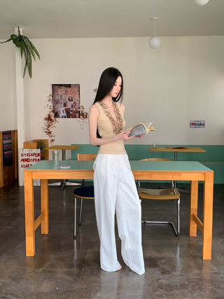 sequin stitch Top
