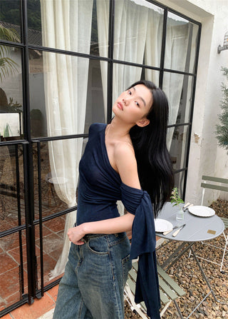 ribbon off-shoulder top