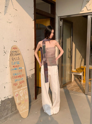 pleated mesh Top
