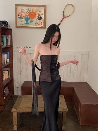 pleated mesh Top