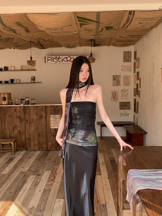 pleated mesh Top