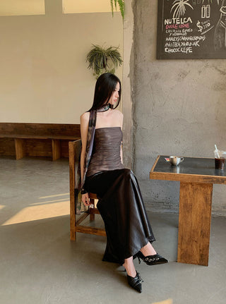 pleated mesh Top