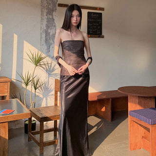 pleated mesh Top