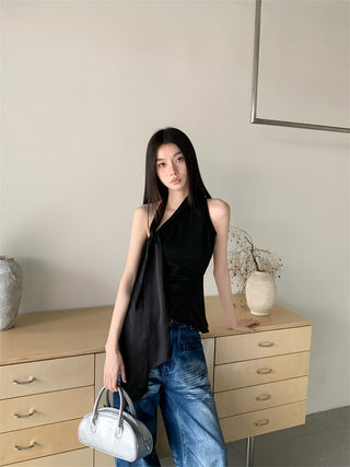 patchwork ribbon Top