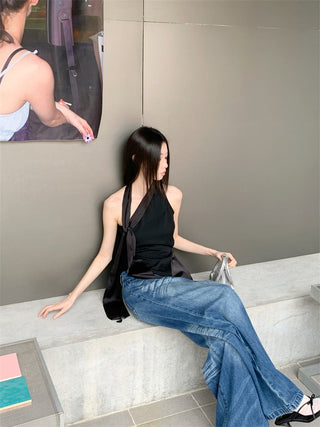 patchwork ribbon Top