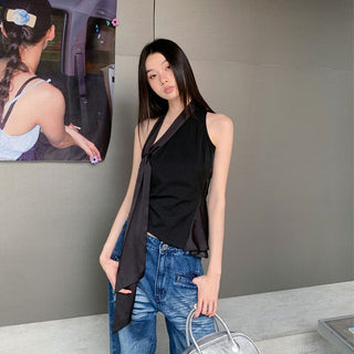 patchwork ribbon Top