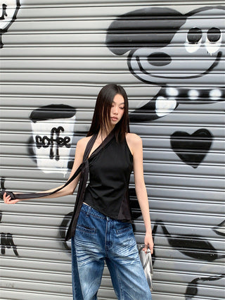 patchwork ribbon Top