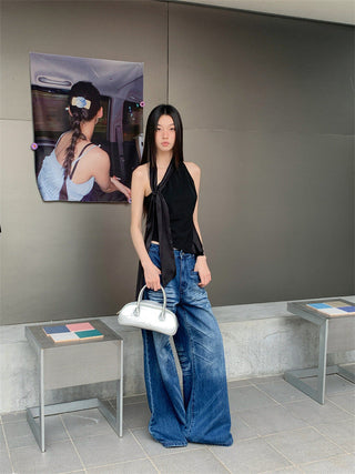 patchwork ribbon Top