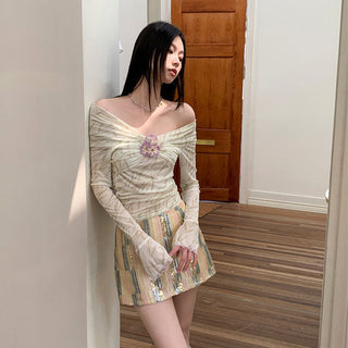 wicker print top