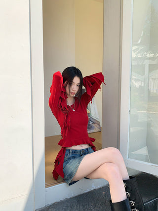 3D flower top